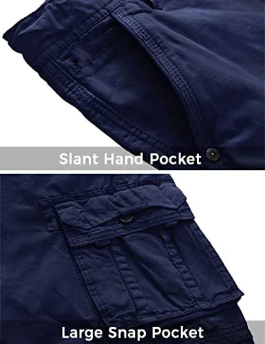 wholesale WIIPU Mens Relaxed Fit Long Cargo Shorts Capri Pants