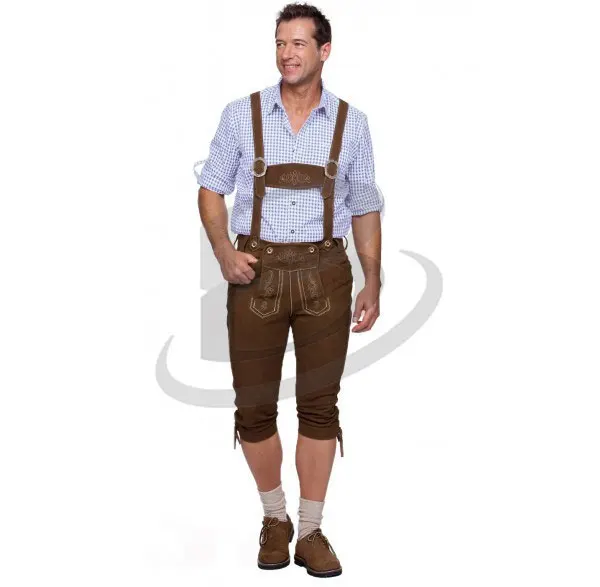 Carnival Men Oktoberfest Costume Germany Bavarian Clubwear Top And Lederhosen Cosplay Halloween Fancy Party Dress 2024