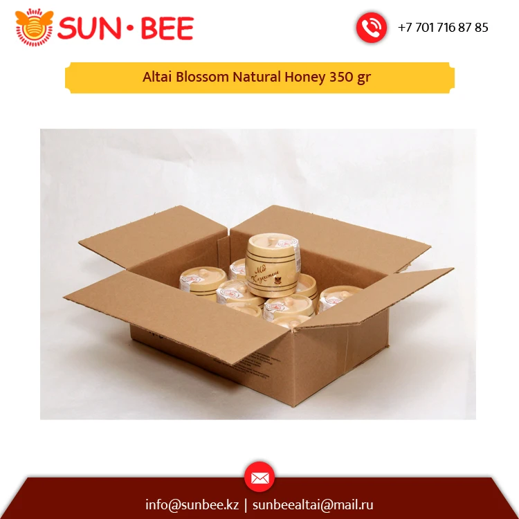 
100% Pure and Natural Altai Blossom Bee Honey 350 gr 