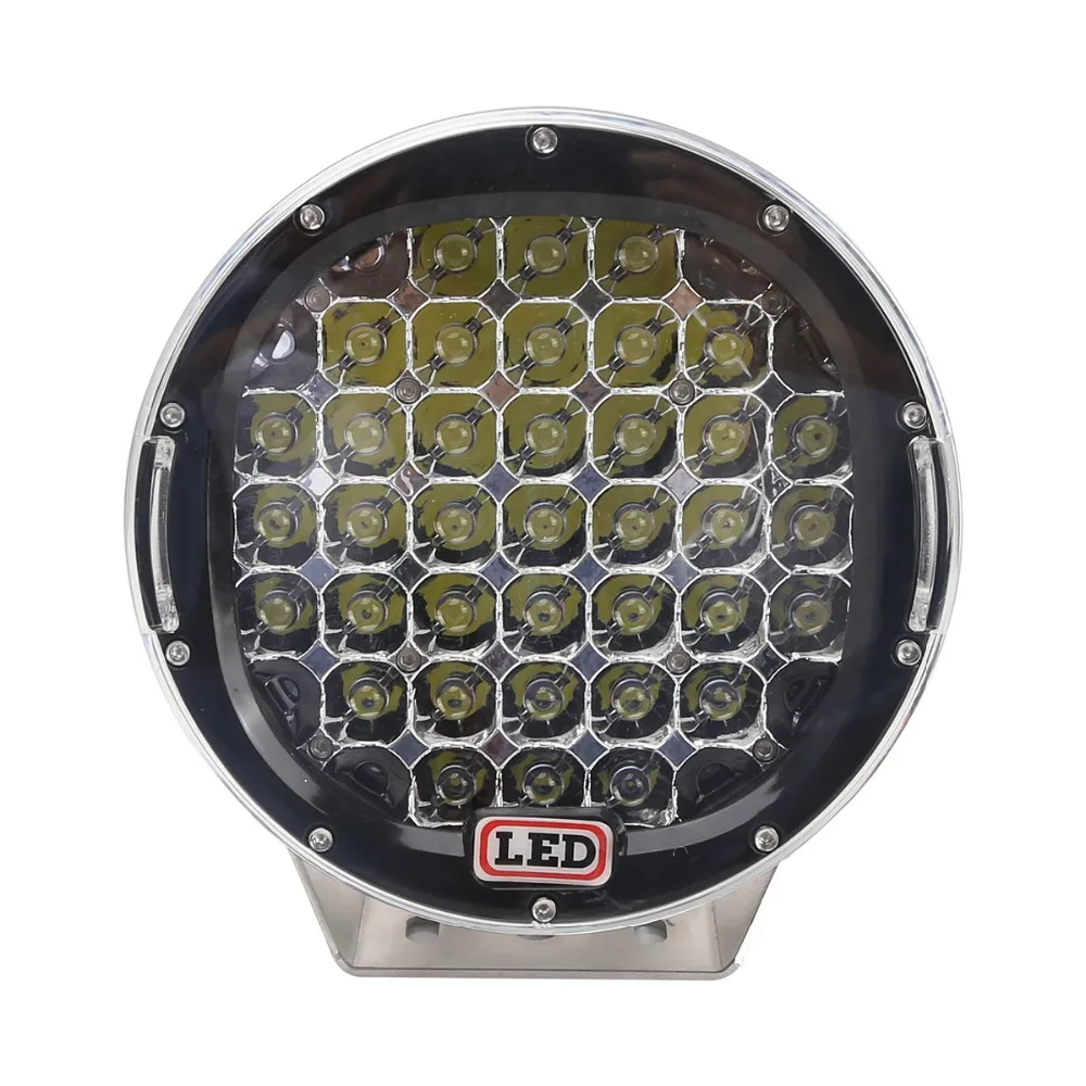 Factory manufacturer led semi truck lights 185w e-mark led driving lights round car accessories for 4x4