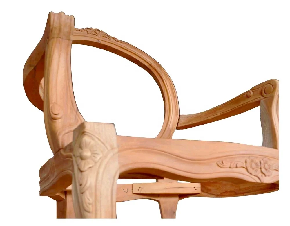 Mahogany wooden chair Sofa unfinished furniture frame dining chair frame Chair Living Room Furniture Solid Wood KD products 7