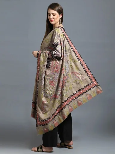 Hand Pashmina Kalamkari Hand Embroidered Shawls
