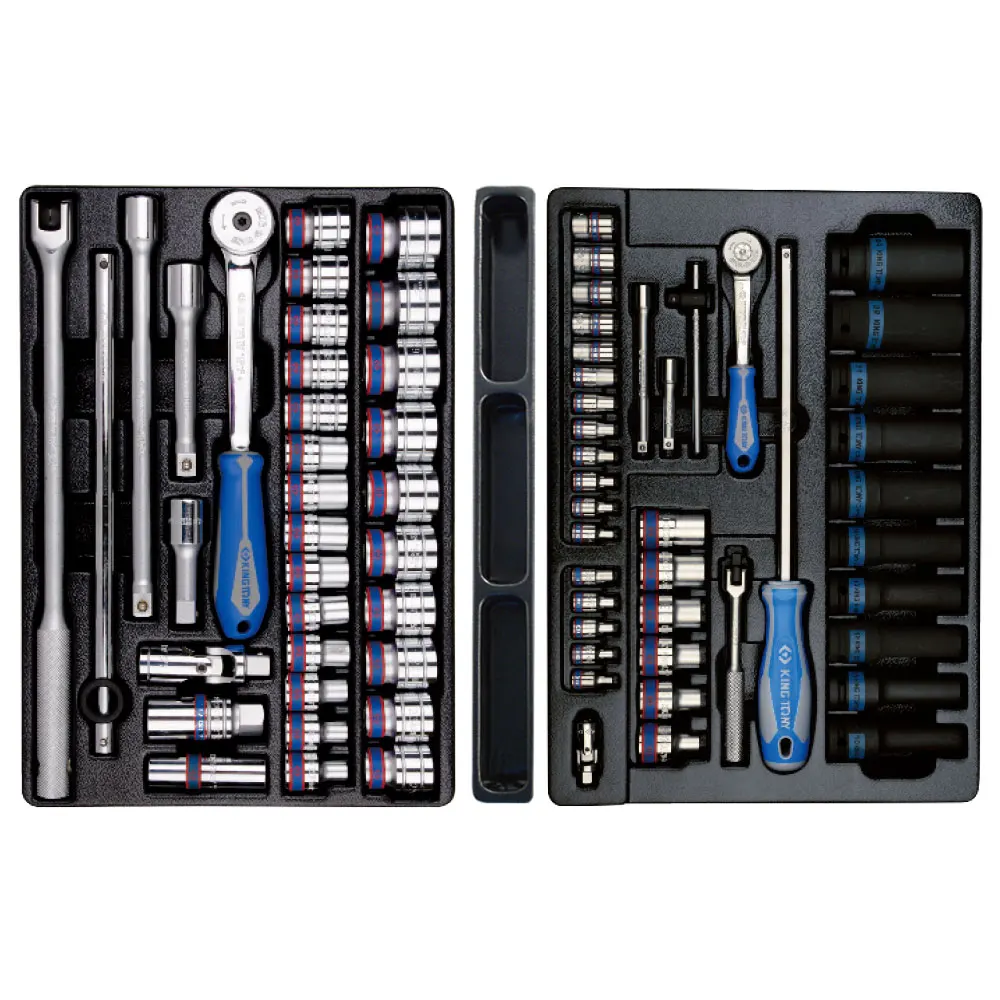 KING TONY 173 PCS Tool Trolley Set Mechanical Tool Set Metal Tool Box Set 932-000MR