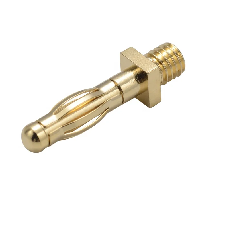 Custom bullet electrical connector 2mm 2.5mm 3.5mm 4mm 5mm banana plug terminal