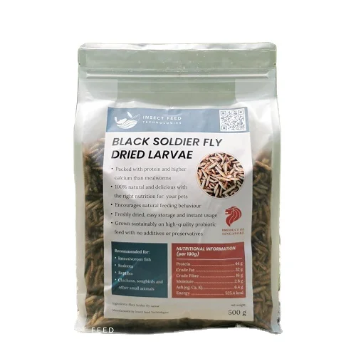 Environmentally Friendly Agriculture Animal Feed Black Soldier Fly Dried Larvae 500g for Chicken Fish Dog Pet