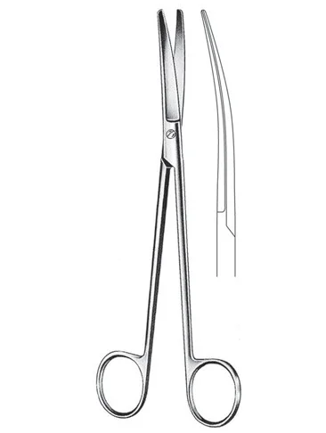 Гинекологические ножницы Wertheim профессионального качества 19,5 см с изогнутым рисунком из немецкой нержавеющей стали