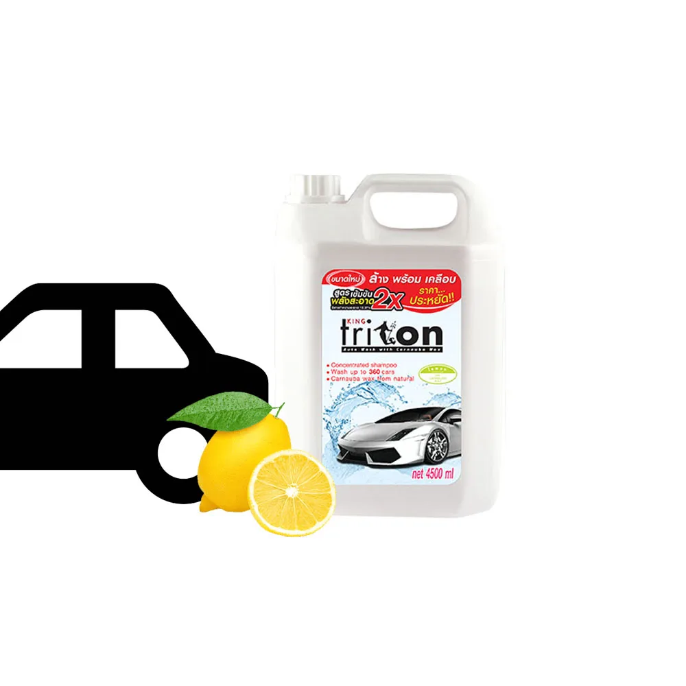 King Triton Concentrated Shampoo with Carnauba Wax for Car Wash Shop Wash up to 360 cars Big Size 4500ml Ozone Fresh Scented