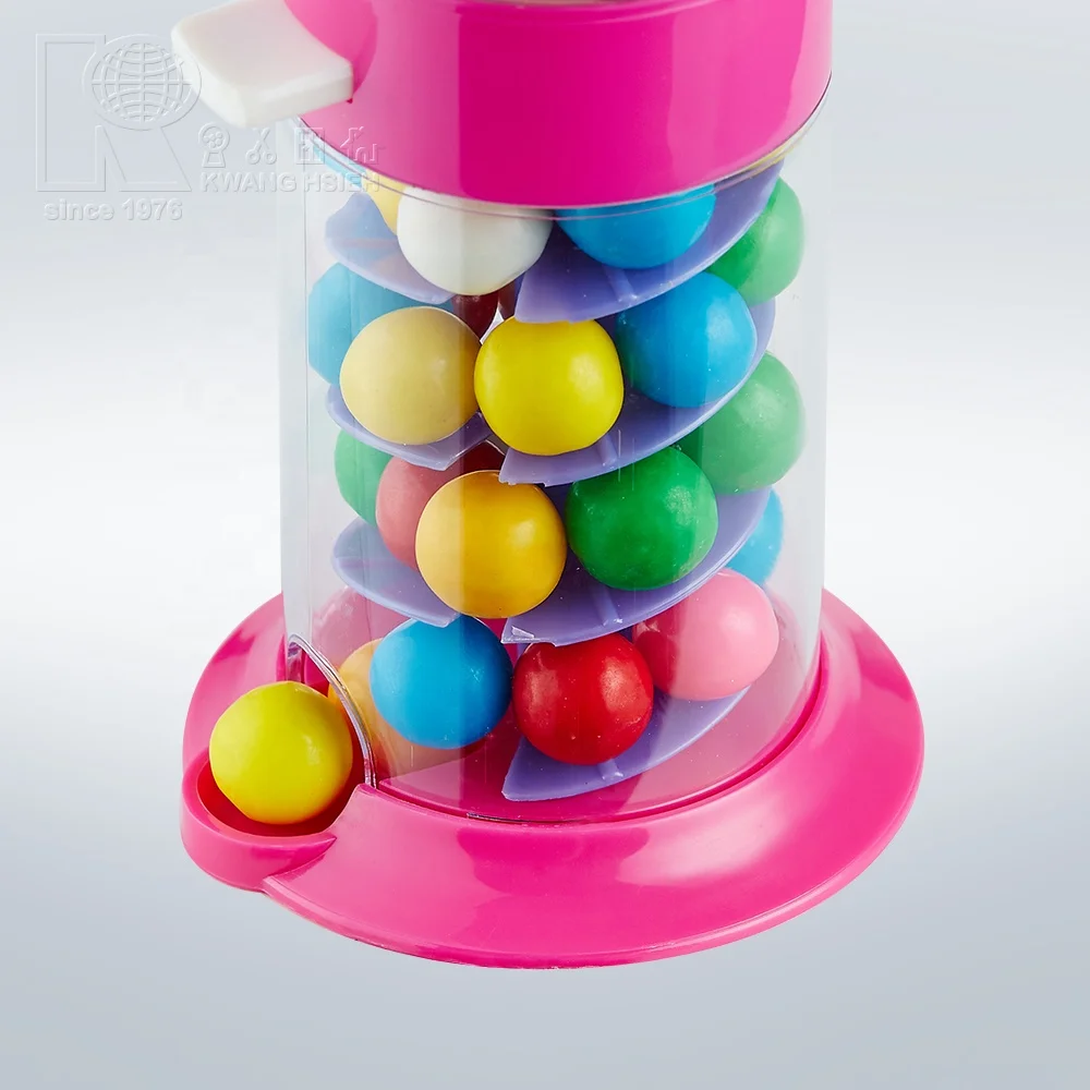 Kwang Hsieh 7.5 Inch Plastic Mini Spiral Gumball Machine