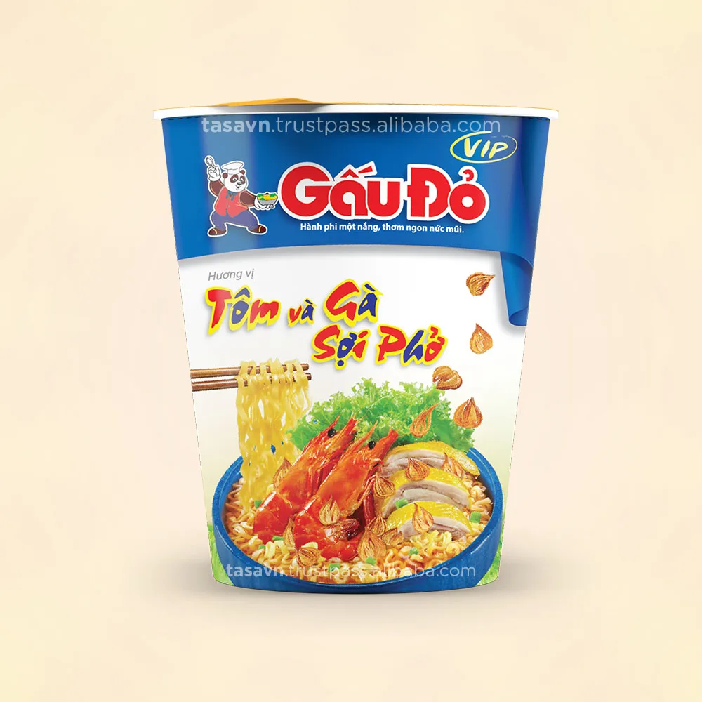  Оригинальная чашка лапши быстрого приготовления с креветками и курицей Gaudo