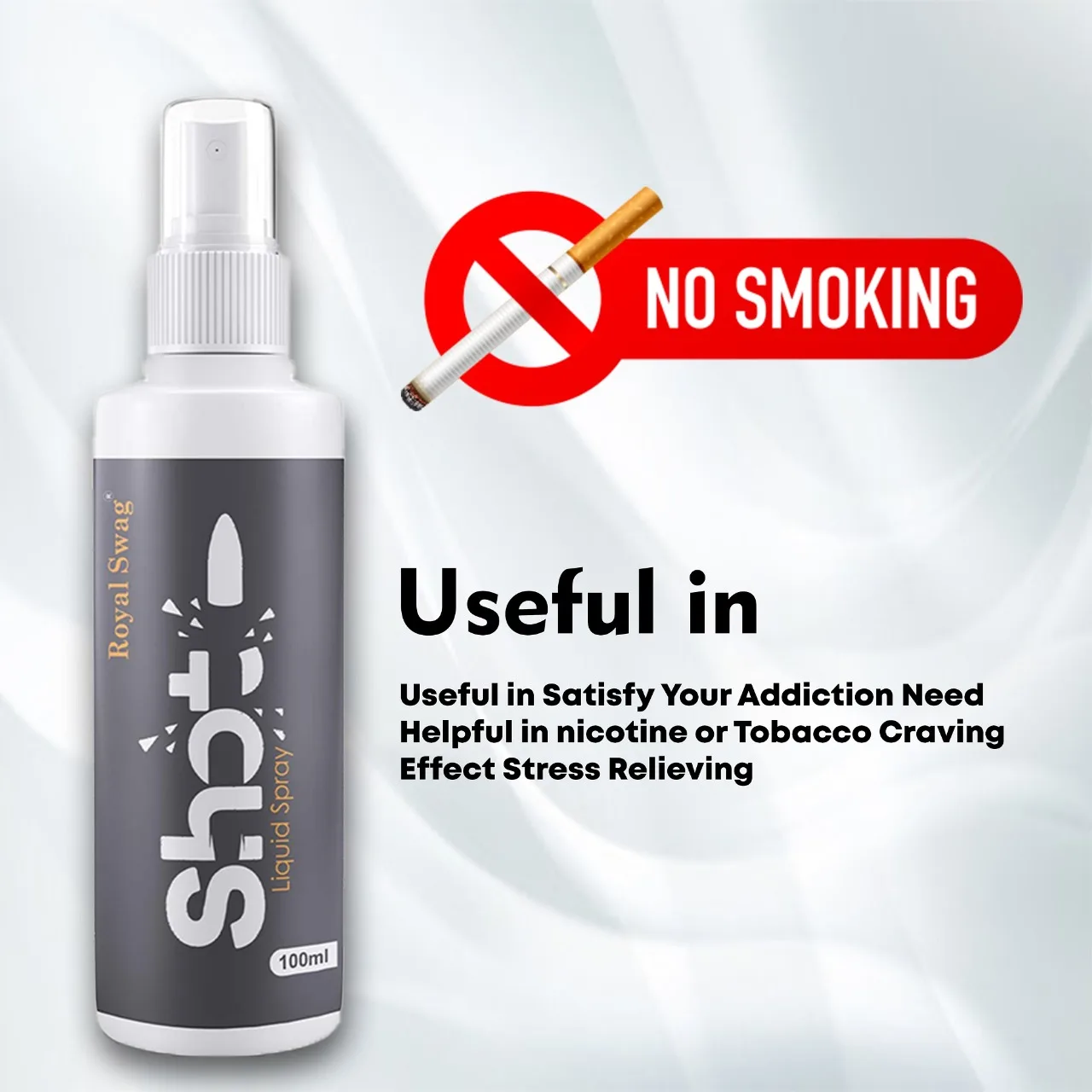 ROYAL SWAG Shots Liquid Spray World-Class Anti Addiction Shots For Quitting Liquor, Smoking etc. 100% Natural & Effective 100 ML