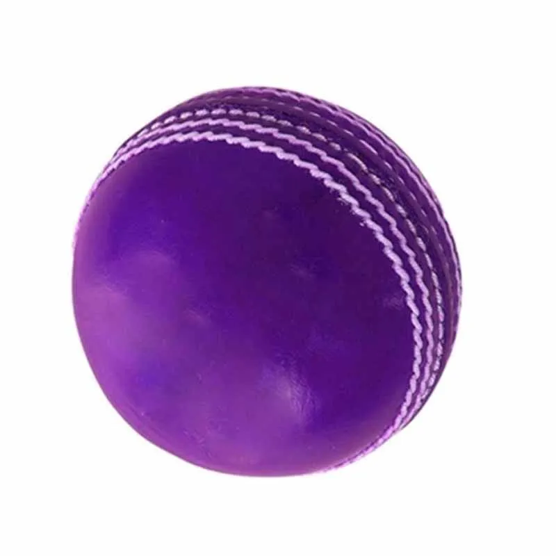 Пурпурная лента для крикета, твердый мяч, прошитый вручную, высококачественный кожаный мяч