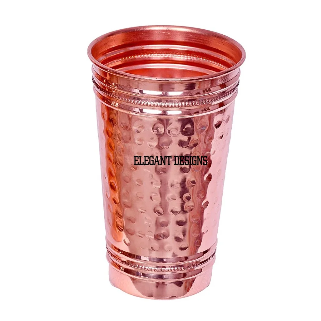 High Quality Copper Glass Round Shape Unique Designer Fast Selling Copper Glass Hotel And Restaurant Ware Luxurious Copper Glass