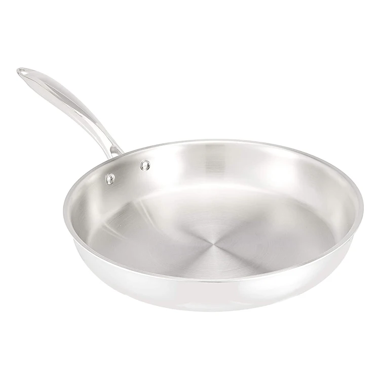 High Quality Durable Stainless Steel Large Fry Pan Stainless Steel Large Fry Pan With Lid For Sale