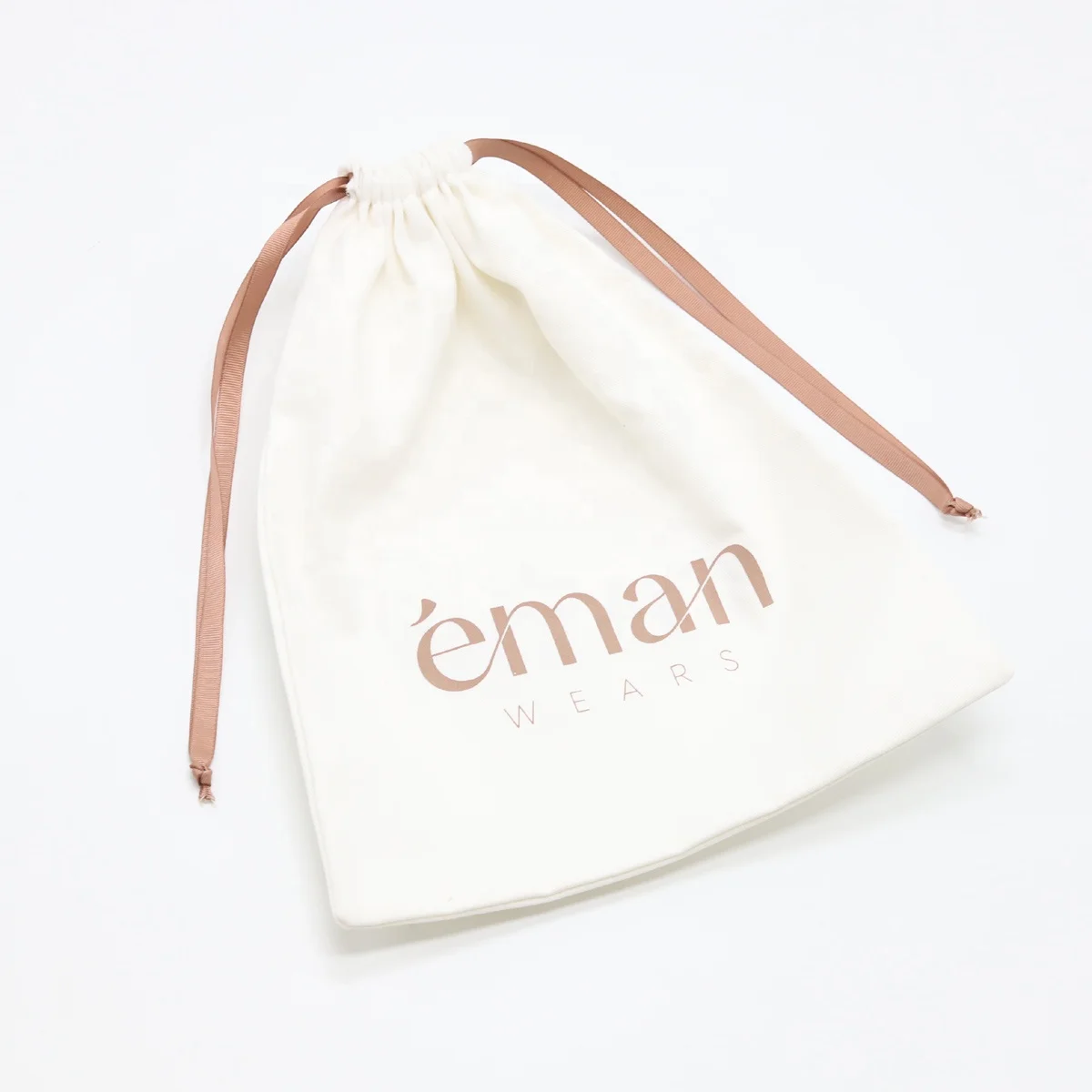 Хлопковая подарочная сумочка с принтом логотипа на заказ, сумочка для шляпы, кошелька, сумка для упаковки на пояс, большая хлопковая саржевая Сумка-пылезащитник на шнурке для обуви