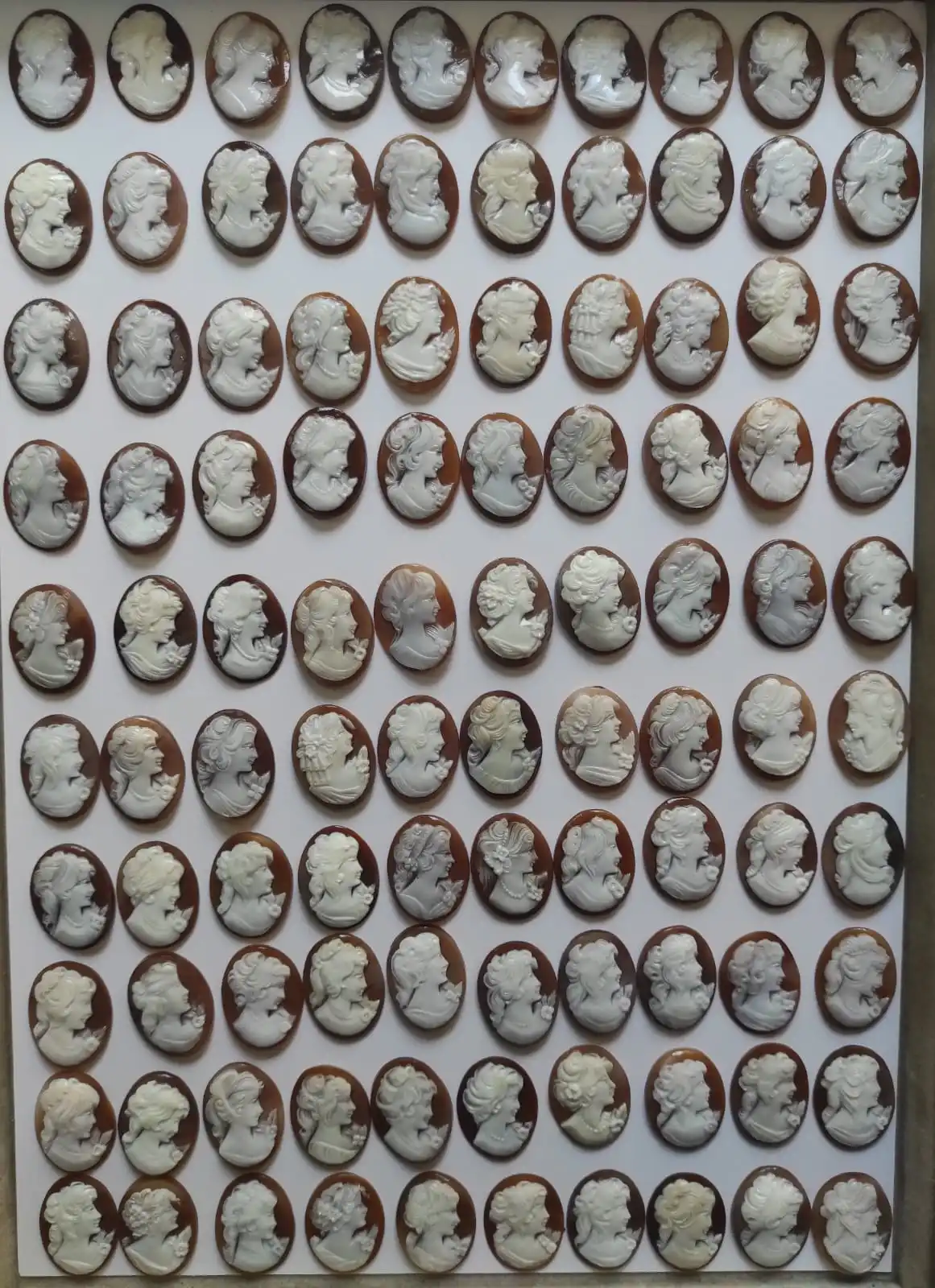 Hand-carved  in Italy Sardonyx Shell Cameos available all sizes also in pairs for Earrings no minimum order cameo italy