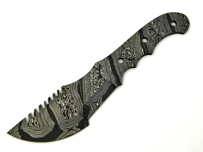 
Personalized Handmade Damascus steel Tracker knife hunting camping tactical knives making kits Blank blade 
