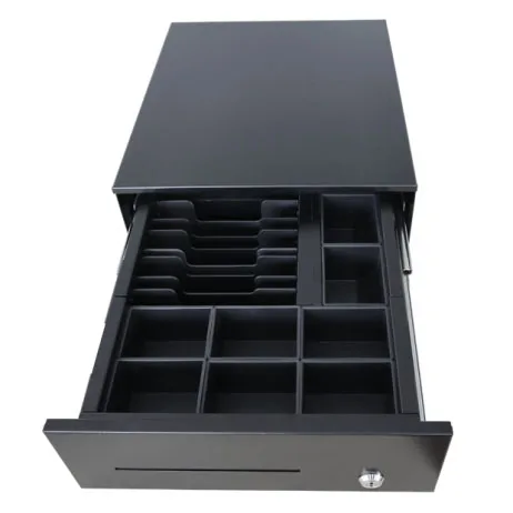Premium Quality end Slide Cash Drawer Detachable Aluminium Cash Tray & Separated Coin Cups with Screwless Bottom Cash Drawer Pos