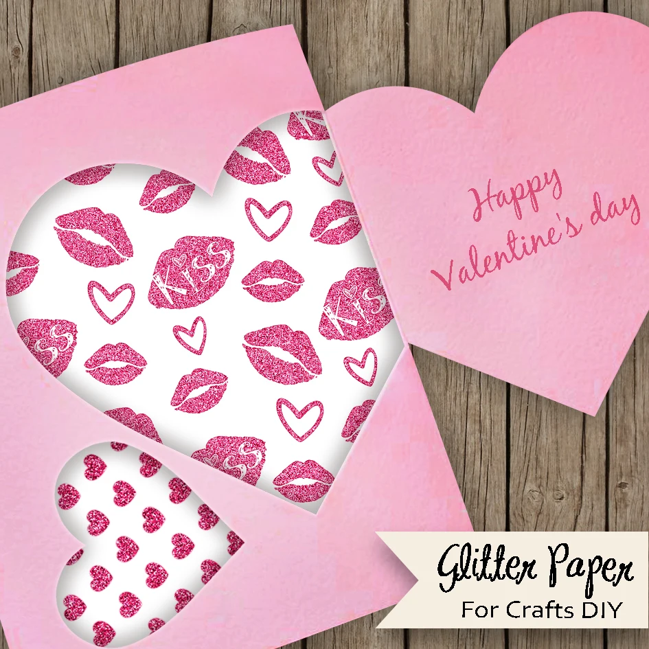 Newest Flower Flora  pattern glitter paper good quality Multi-color card stock for Crafts