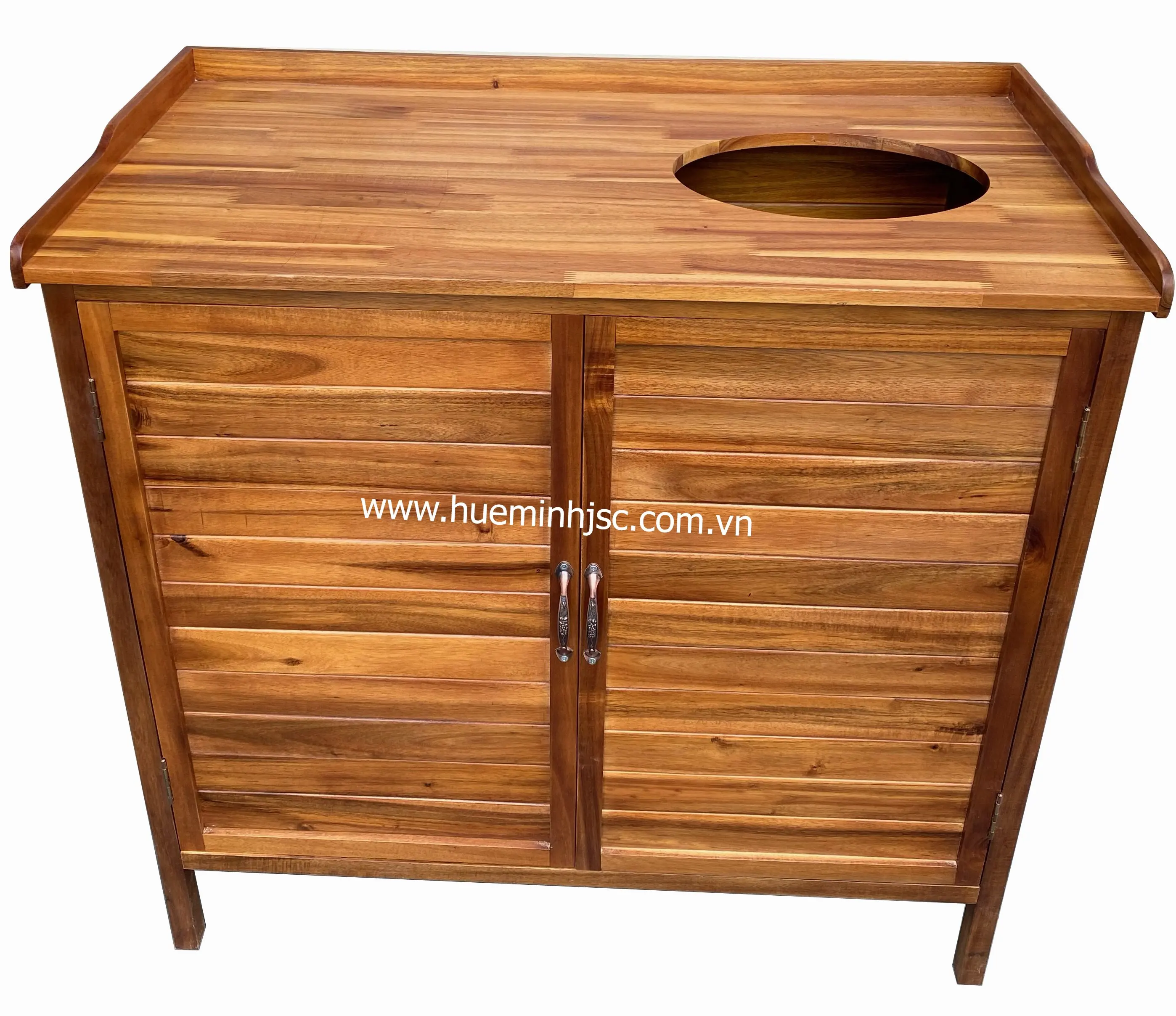 Cabinet wooden made in Vietnamese acacia wood is removable, easy to assemble, environmentally friendly
