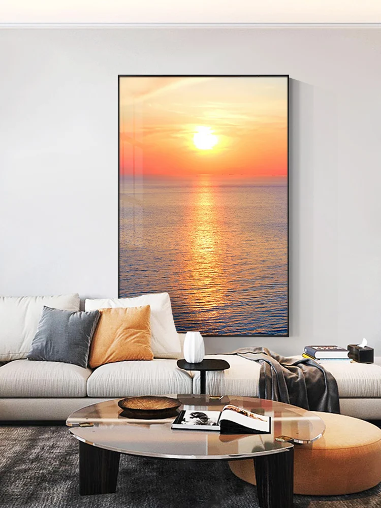 Печатная живопись синий морской Золотой закат и красивое небо комнатный Декор стены для дома 20*30 дюймов/50*75 см