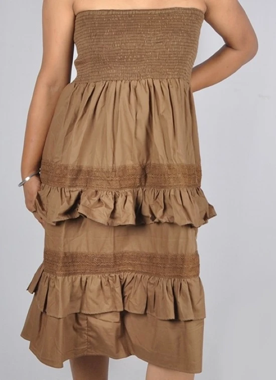 High grade Beautiful Off shoulder lace maternity dress with frills cotton bamboo fabric eco friendly stuff