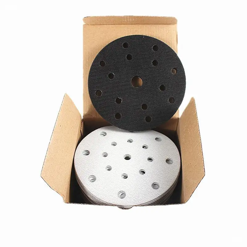 China manufacture konaflex-platinum white  6inch(150mm)with 17 dust holes hook&loop sanding disc