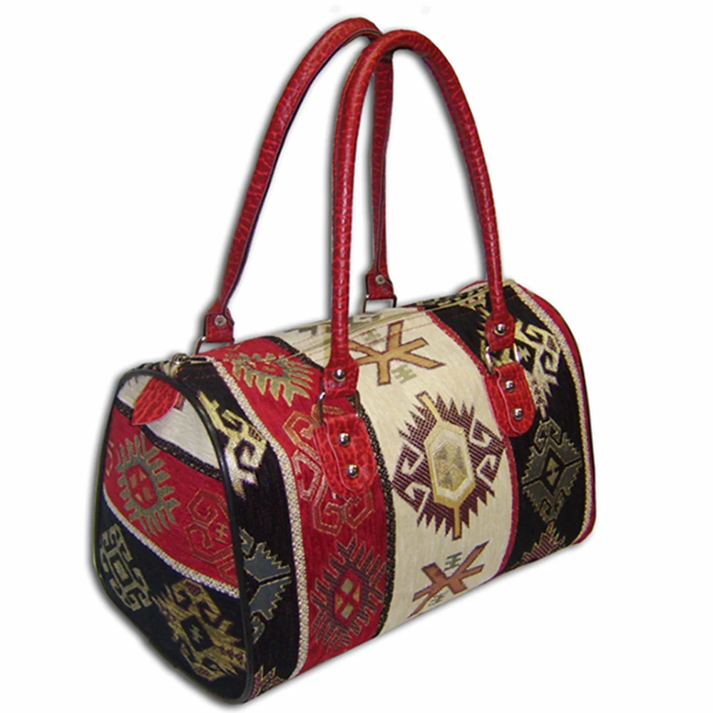 Natural Cotton Bag - Rug Design Luggage Bag T-99