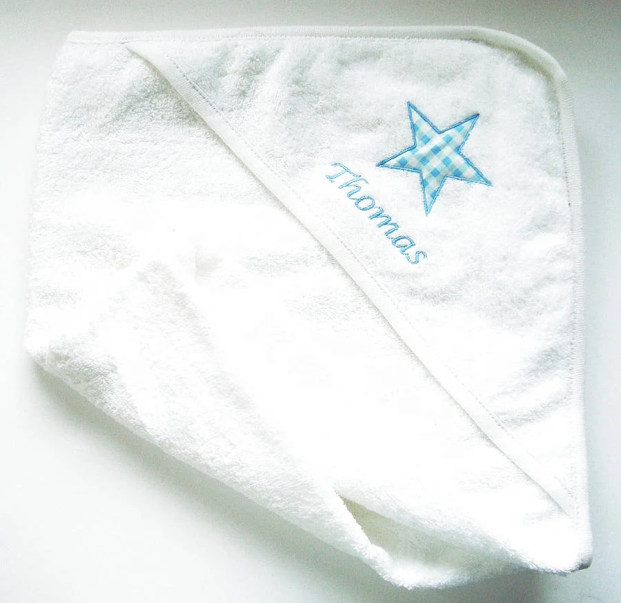 China supplier 100% organic Cotton and Embroidered Pattern baby bath towel baby hooded beach towel high quality