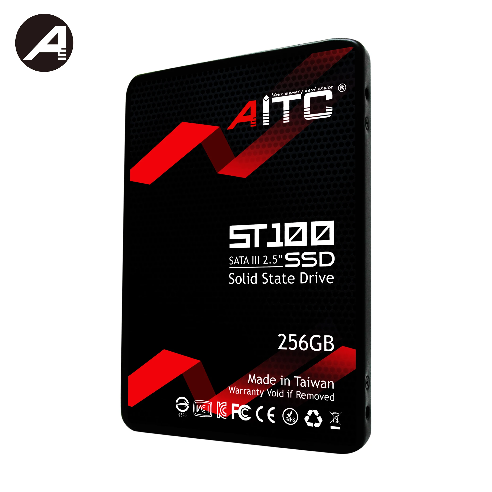 Красный SSD 256 Гб SATA3 2 5