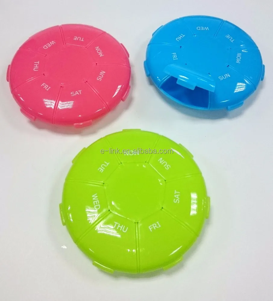 Round Pillbox For Pharmacy Promotional Gift