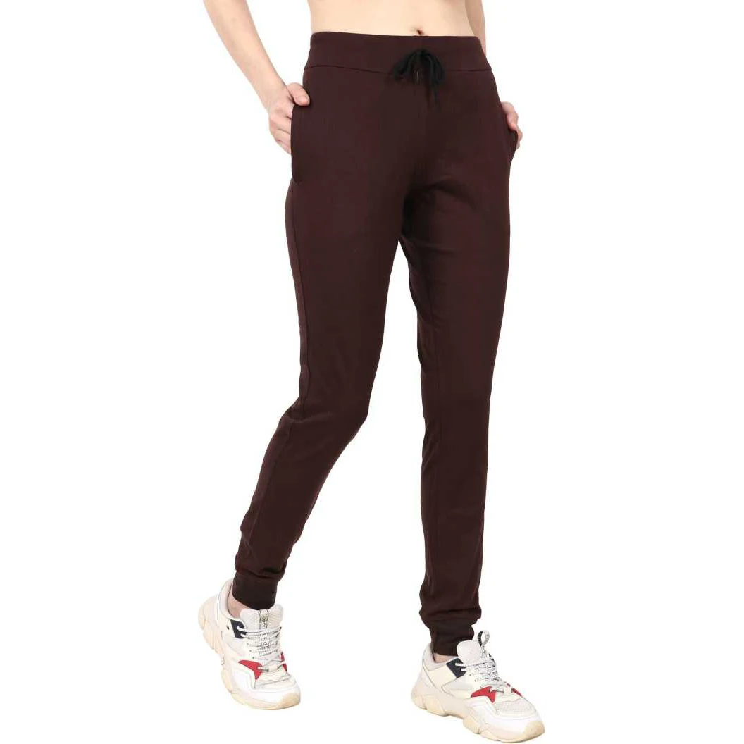 Hot Sale Women Hip Hop Styles Solid Brown Casual Wear Jogger Pants High Quality Running And Yoga Sports Wear Trouser Pants