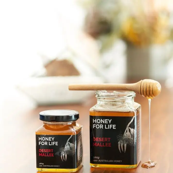 Velvety Texture None Additives 500g TA20+ Premium Natural Raw Honey Desert Mallee Honey With Shelf Life 3 years+