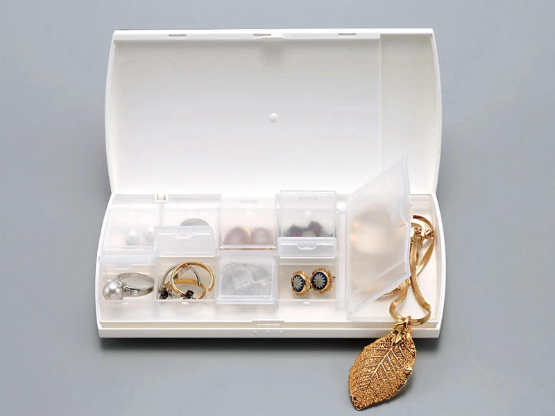 Multi-case for carrying around for storing small items, parts case for nail art and medicine container