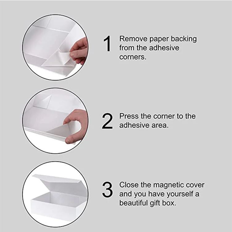 Luxury Custom Design Luxury Eco Friendly Magnetic Foldable White Top Quality Cardboard Paper Packaging wine gift Box