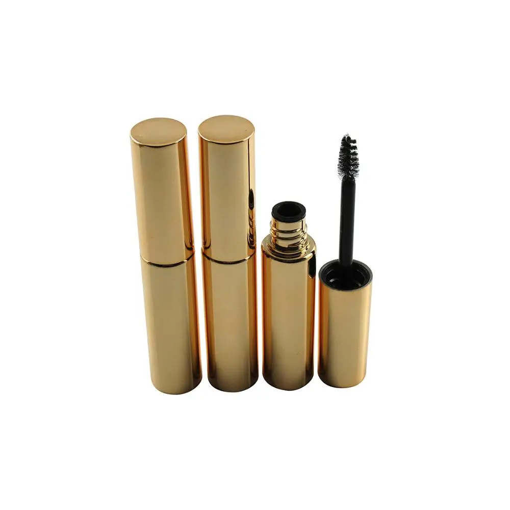 
moq 500pcs TM-M6621 8ml shiny gold cosmetic packaging mascara bottle stock wholesales eyelash bottle 