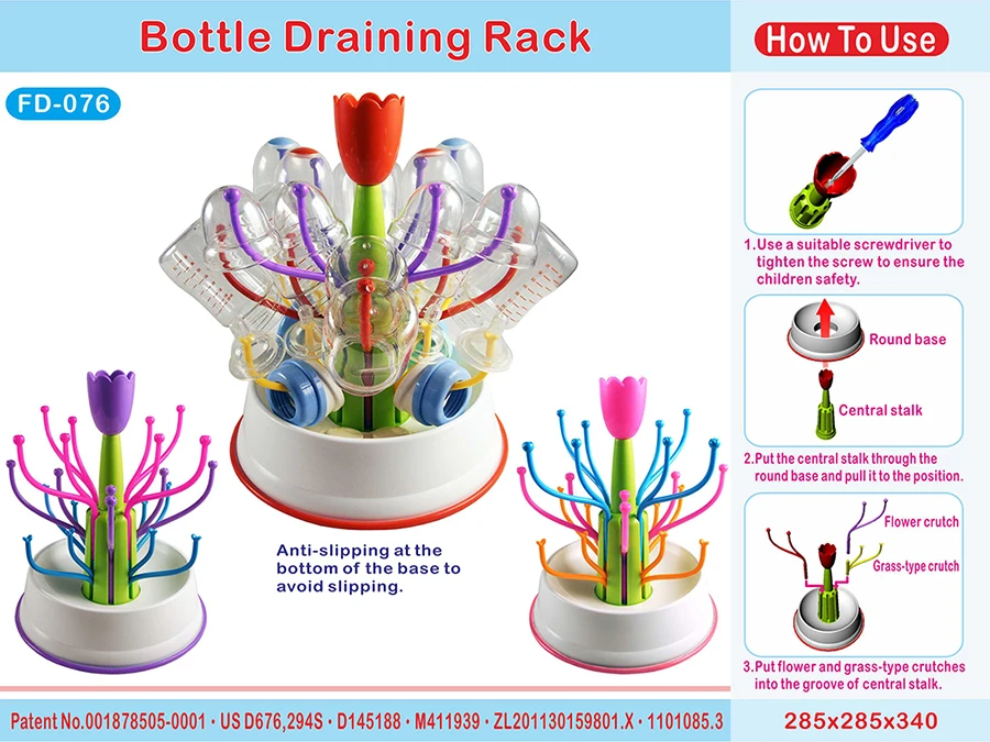 Baby Plastic Feeding Bottle Cup Drying Rack