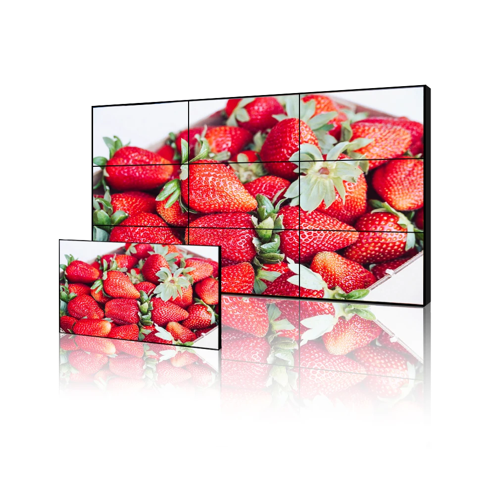 Рекламный экран 1920x1080p 65 дюймов Ультра узкая рамка ЖК-дисплей full hd панели 100 дюймов видео стеновая панель контроллера