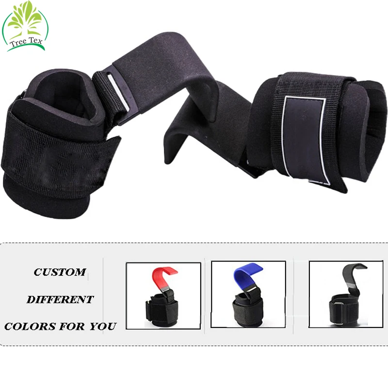 Wholesale Gym Fitness Power Weightlifting Brace Wrist Hooks Grips Wrist Straps Wraps Wrist support