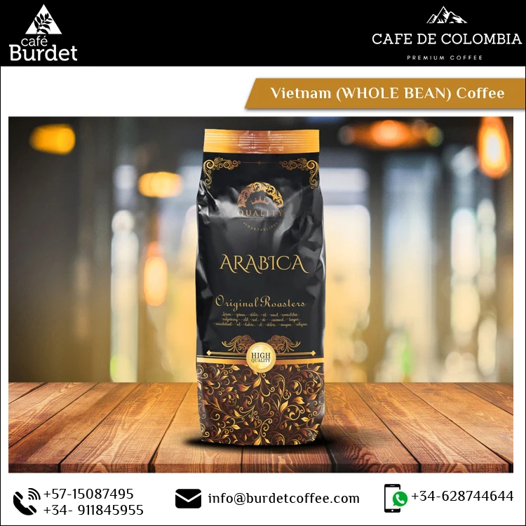 
Bulk Packing Available Fresh Private Label 500gm Vietnam Whole Coffee Bean for Wholesale Customers 