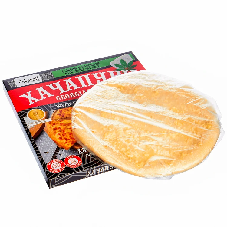 Khachapuri в Svaneti с натуральными сырами sulguni и сыром Imereti добавляется масло из семени конопли, пирог