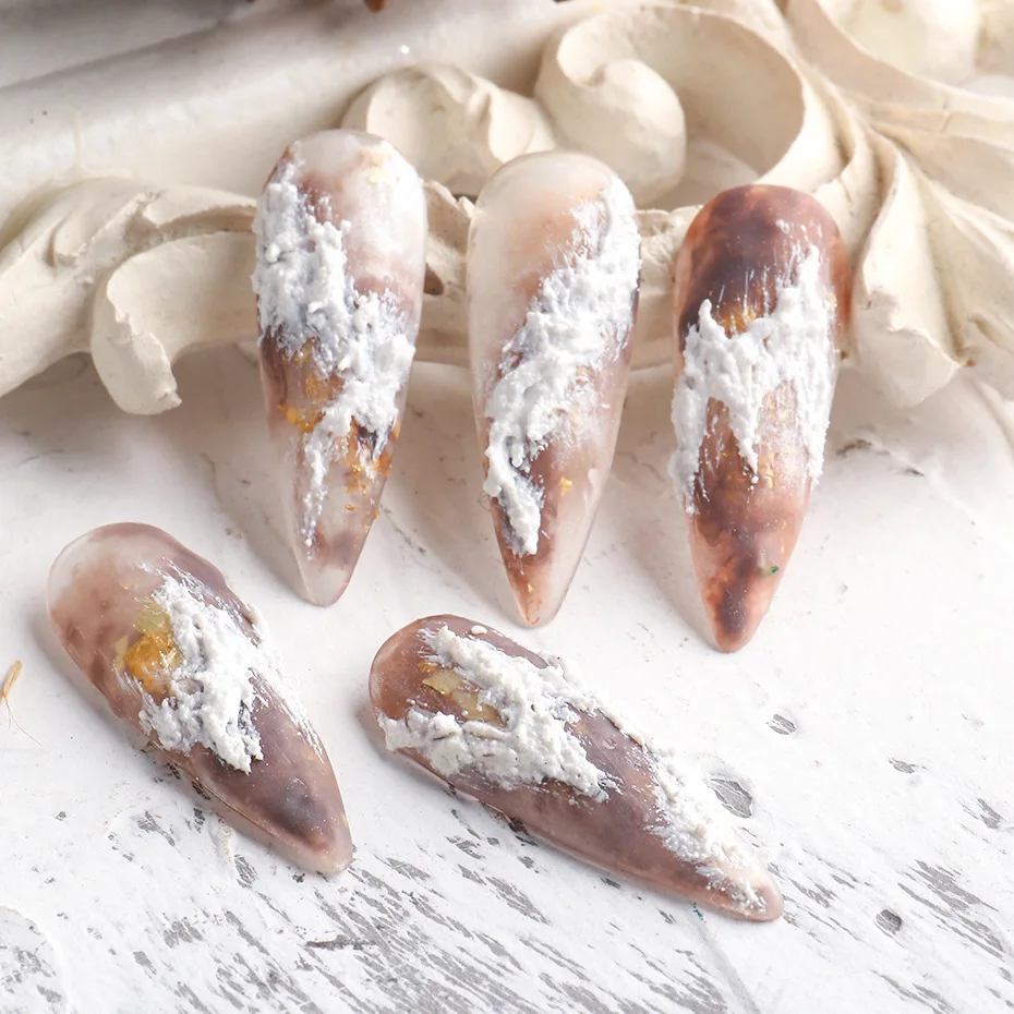 ANZUO  Wholesale 6Colors Plaster Decorationgel Halal Gel Nail Polish White 3D Breathable UV Nail Polish