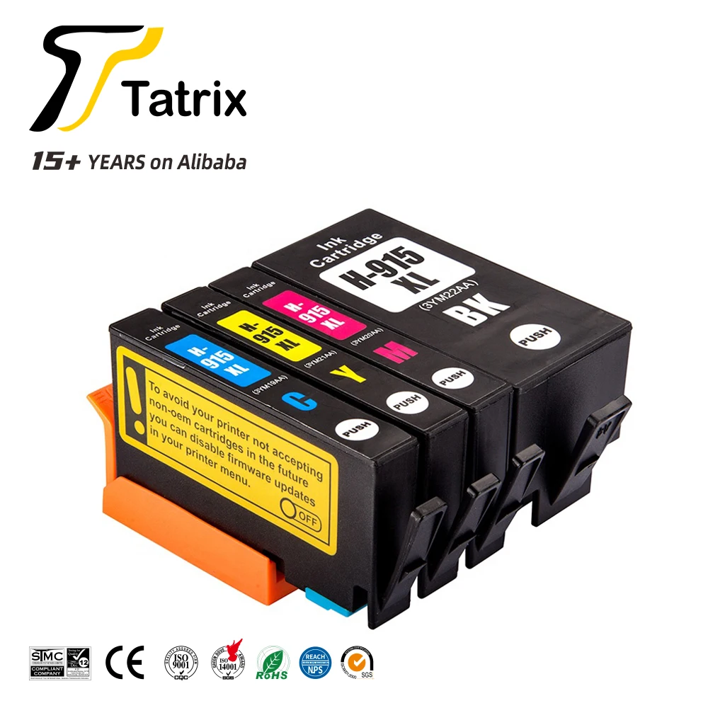 Tatrix HOT Sales 910XL 916XL  912XL  917XL 915XL  919XL Compatible Printer Ink Cartridge for HP OfficeJet printer for HP910