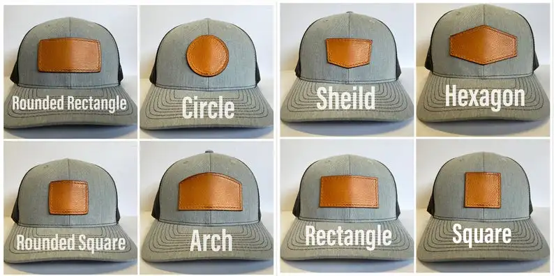 Custom Logo Engraved Leather Patch 6 Panels Trucker Hats Gorras Custom Patches Fishing Lover Sport Caps Vietnam Headwear Caps
