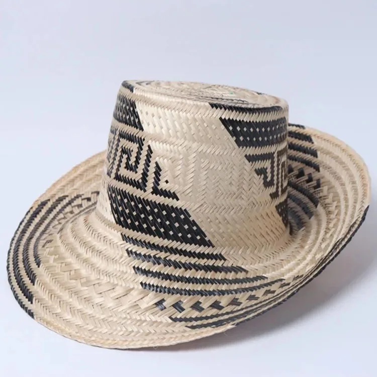 Модная красочная женская летняя натуральная соломенная шляпа из Вьетнама оптом
