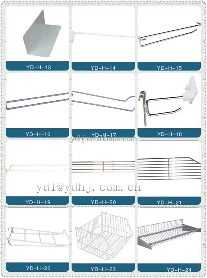 Metal Display Hanging Shelf Hooks, Display Hook Slatwall Shelf Hook