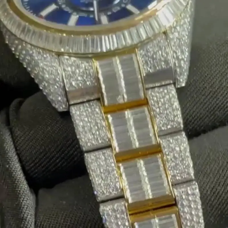 Горячая Распродажа Высококачественные наручные часы с натуральными бриллиантами индийское производство унисекс алмазные из нержавеющей стали