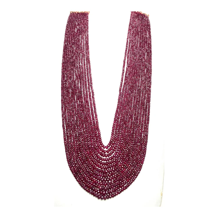 2-4mm Size Natural Reddish Pink Color Finest Quality Ruby untreated Facets Beads Gemstone for Necklace and  Jewelry