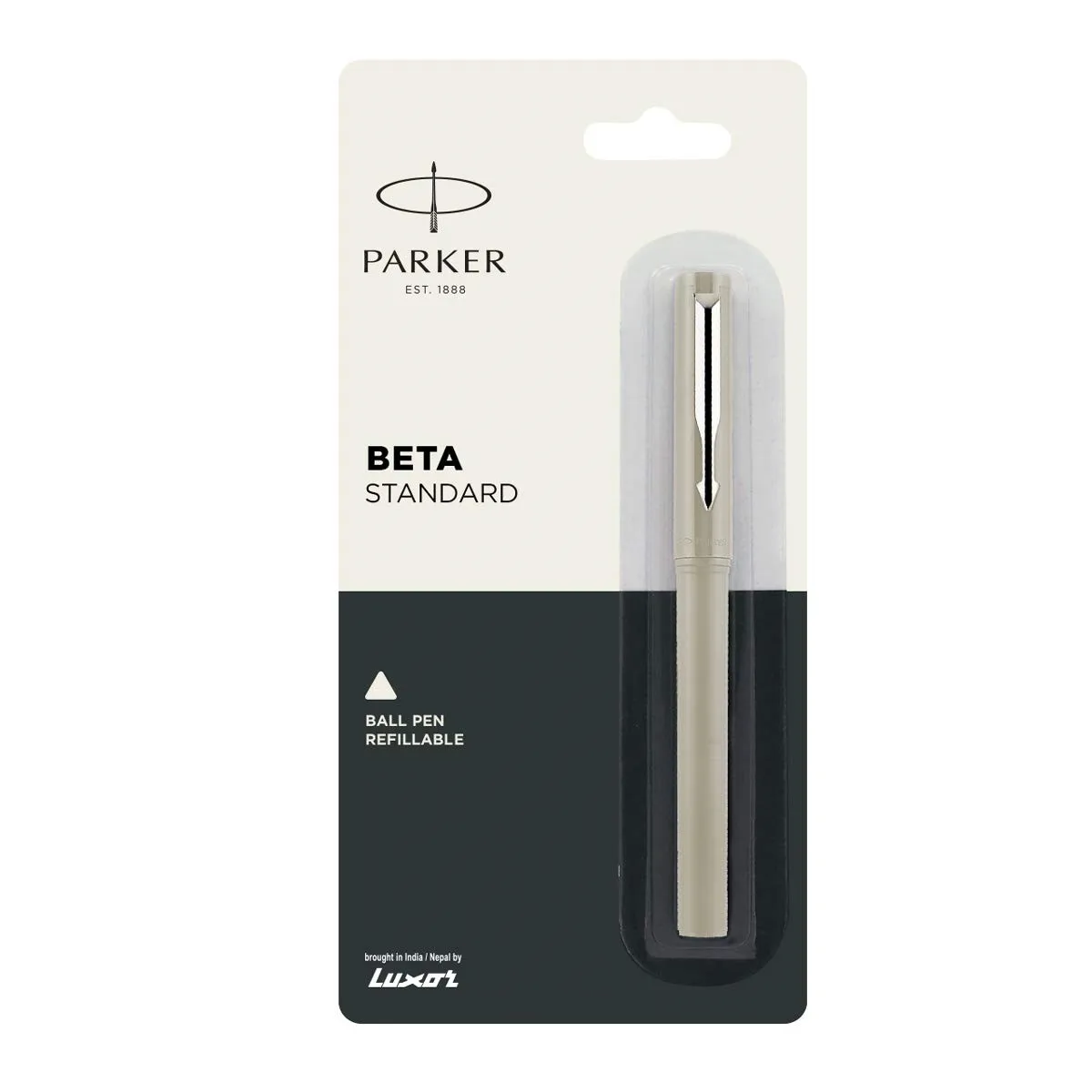 Ballpoint pens beta standard chrome trim silver color plastic body promotional custom logo writing parker pens ballpens