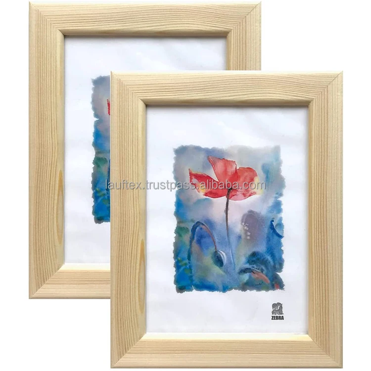 Solid wood hanging frame for photos and paintings with aged brown wenge finish wholesale photo