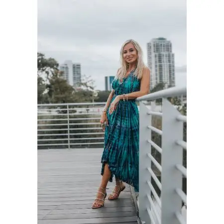 Summer Clothing Tie Dye Dress Woman New Fashion Maxi Dress Plus Size Available